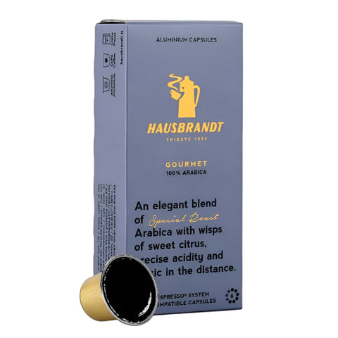 Hausbrandt Gourmet 100% Arabica Coffee Capsules- 10 Capsules