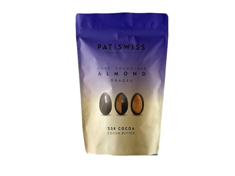 Patiswiss Dark Chocolate Almond Dragee 53% Cocoa 80g