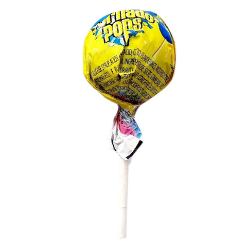 Zed Liquid Filled Bubble Gum Centre Sour Blue Razz Lollipop