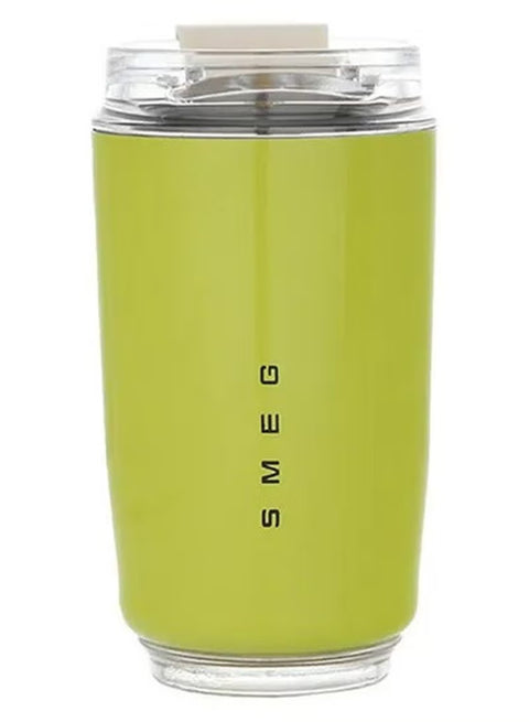 SMEG Stainless Steel Insulated Vacuum Coffee Wall Travel Mug 240ml - Green