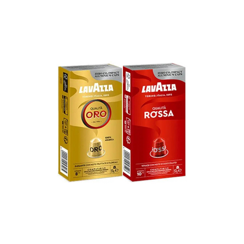 Lavazza Qualita ORO Coffee Capsules - 10 Capsules + Lavazza Qualita Rossa Coffee Capsules - 10 Capsules