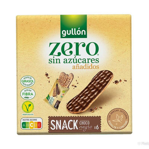 Gullón Zero Snack Dark Chocolate Biscuit Bar 150g