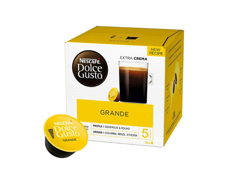 "Best Before: 31-8-2024" Nescafe Grande Dolce Gusto Coffee Capsules - 16 Capsules