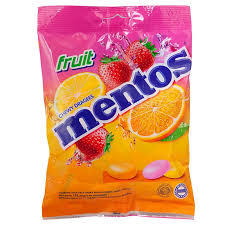 Mentos Fruit Strawberry & Lemon & Orange Chewy Dargees 135g