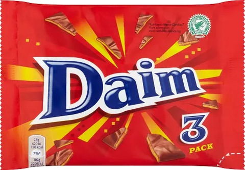 Daim Chocolate Bar 3 * 28g - 84g