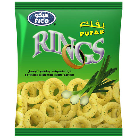 Fico Rings Corn With Onion Flavour 28g