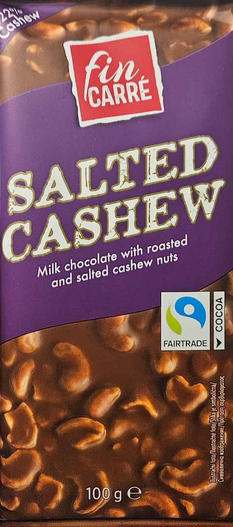 Fin Carre Salted Cashew nuts & Milk Chocolate 100g