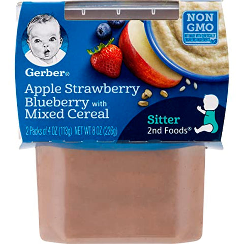 Gerber Brain Decelopment Apple Srtawberry BlueBerry Oatmeal Cereal 226g