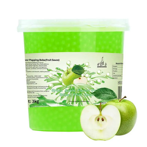 Zonegoing Green Apple Popping Boba 1.3kg