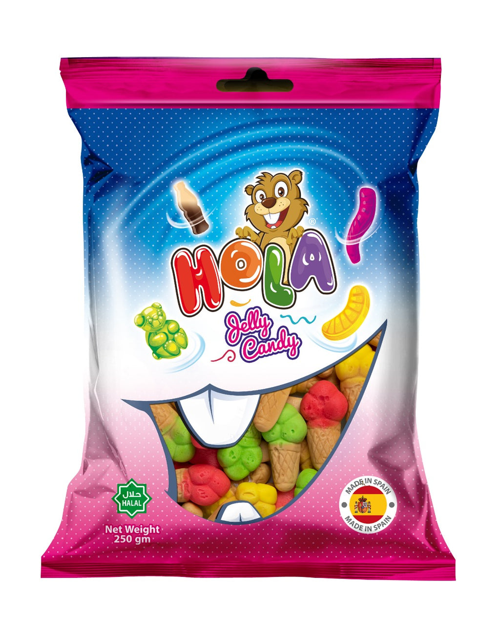 Candy Hola Ice Cream Jelly Candy 250 gm CAFELAX