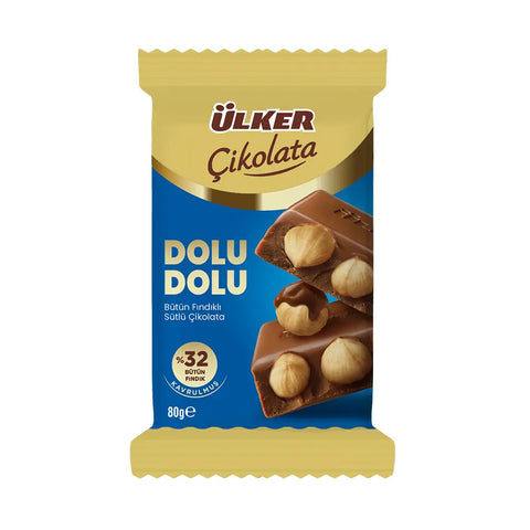 Ülker Dolu Dolu Chocolate with Hazelnut 80g
