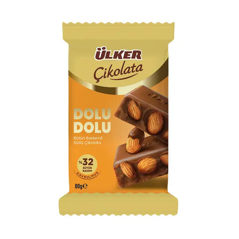 Ülker Dolu Dolu Chocolate with Almonds 80g