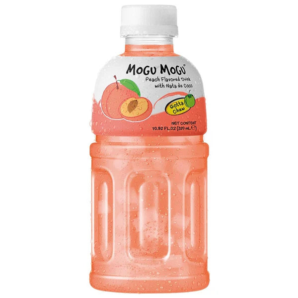 MOGU MOGU Peach Flavored Drink With NATA DE COCO 320ml CAFELAX