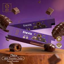 Zero Stevia Gulit Plain Milk Chocolate Date Bar - 3 Dates