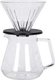Timemore Glass Crystal Eye Dripper + Server Set Black