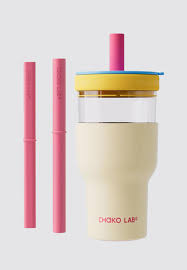 Chako Lab Dual-Layer Tumbler White & Pink & Blue 600ml