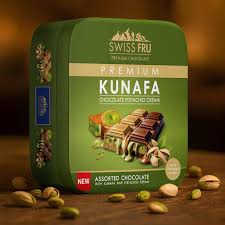Swiss Fru Premium Kunafa Chocolate Pistachio Cream Box 200g