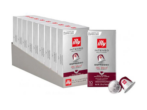 illy Espresso Intenso Coffee Capsules - 10*10 = 100 Capsules - CAFELAX
