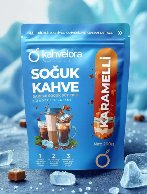 Kahvelora Caramel Powder Ice Coffee 200g