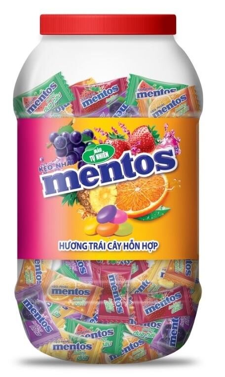 Mentos 4-Fruits Mix Candies Tin 486g