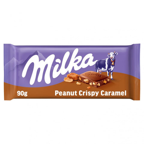 Milka Peanut Crispy Caramel Chocolate 90g