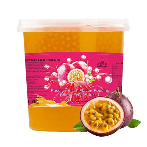Zonegoing Passion Fruit Popping Boba 1.3kg