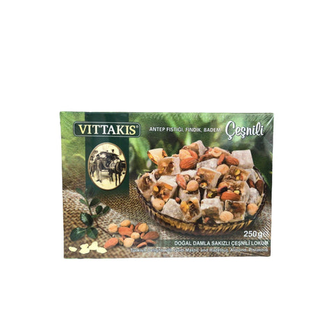 Vittakis Turkish Delight with Gum Mastic and Hazelnut, Almond, Pistachio 250g