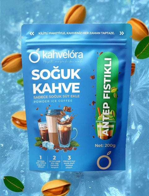 Kahvelora Pistachio Powder Ice Coffee 200g