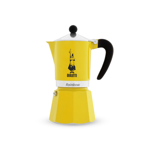 Bialetti Rainbow Moka Pot - 6 Cups - Yellow