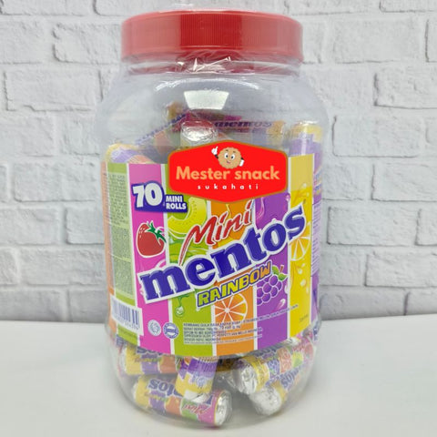 Mentos Mini Rolls Rainbow Jar 700g