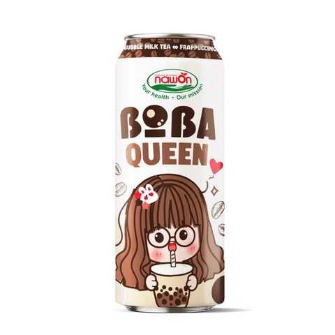 Boba Queen With Frappuccino Bubble Milk Tea Drink 330ml With Boba Straw