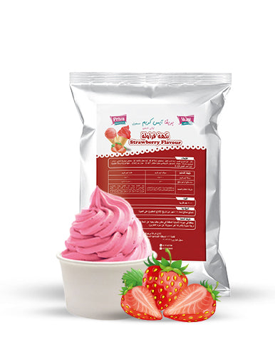 Priva Soft Plus Ice Cream Strawberry 800 g