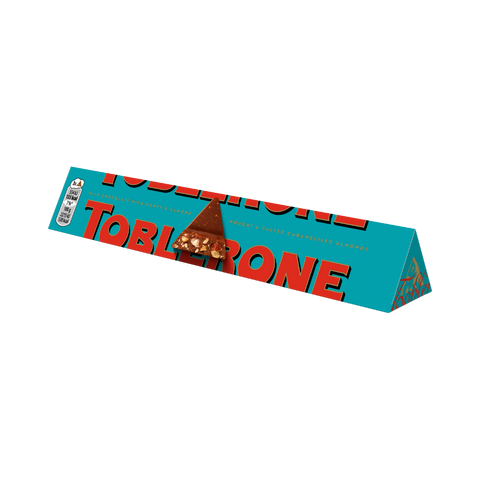 Toblerone Milk Chocolate with Honey & Almond Nougat & Salted Caramel Almond 100g