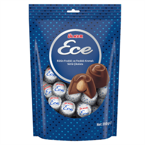 Ülker Ece Whole Hazelnut & Hazelnut Cream Milk Chocolate 350g