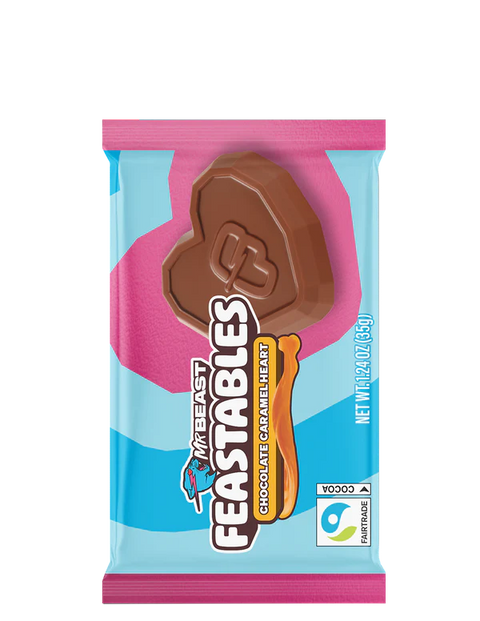 Mr Beast Feastables Chocolate Caramel Heart 35g
