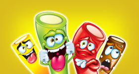Torpy Dips Sour Blueberry & Strawberry & 2 Dipsticks Candy 25g