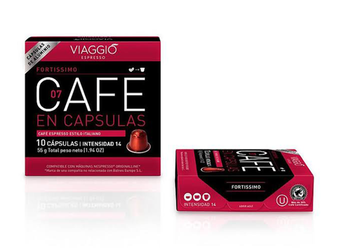 Viaggio Fortissimo Coffee Capsules - 10 Capsules