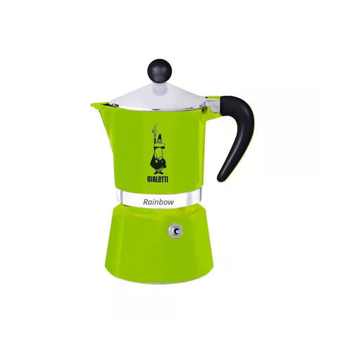 Bialetti Rainbow Moka Pot - 3 Cups - Green