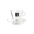 Carracci Cappuccino Cup & Saucer - Glass - CAFELAX