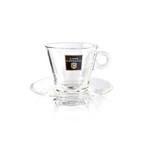 Carracci Cappuccino Cup & Saucer - Glass - CAFELAX