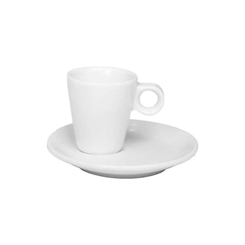 Espresso White Mug With Saucer - 70ml - CAFELAX