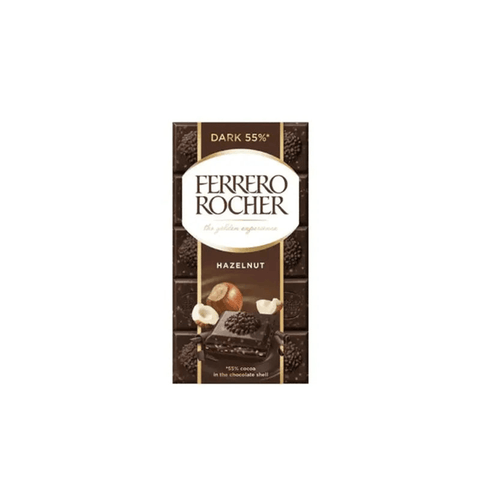 Ferrero Rocher Hazelnut 55% Dark Chocolate 100g - CAFELAX