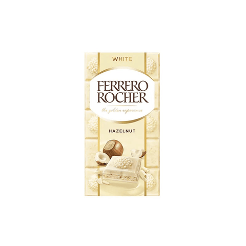 Ferrero Rocher Hazelnut White Chocolate 100g - CAFELAX