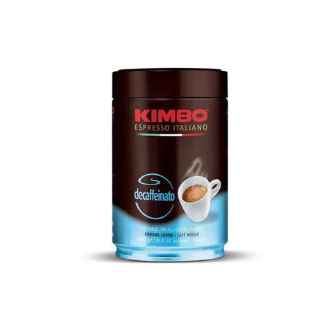Kimbo Decaffeinato Ground Coffee Can 250g - CAFELAX
