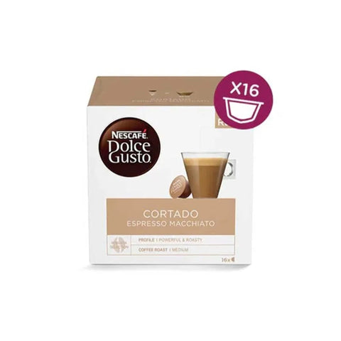 Nescafe Cortado Espresso Macchiato Dolce Gusto Coffee Capsules - 16 Capsules - CAFELAX