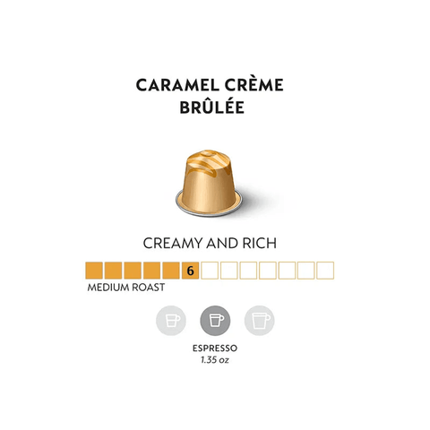 Nespresso Caramel Crème Brûlée Coffee Capsules - 10 Capsules - Check Description - CAFELAX