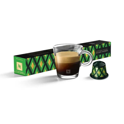 Nespresso Ispirazione Italiana Milano Intenso Coffee Capsules - 10 Capsules - Check Description - CAFELAX