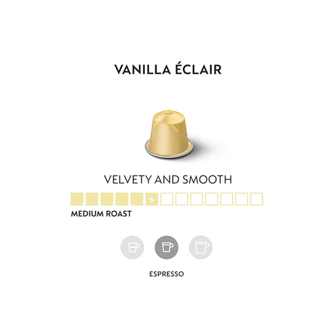 Nespresso Vanilla Éclair Coffee Capsules - 10 Capsules - Check Description - CAFELAX