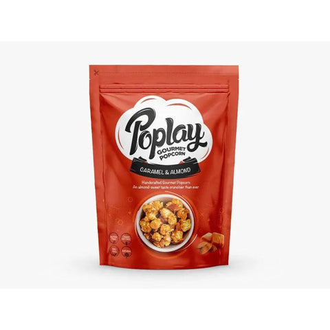 Poplay Popcorn Caramel & Almond 100g - CAFELAX