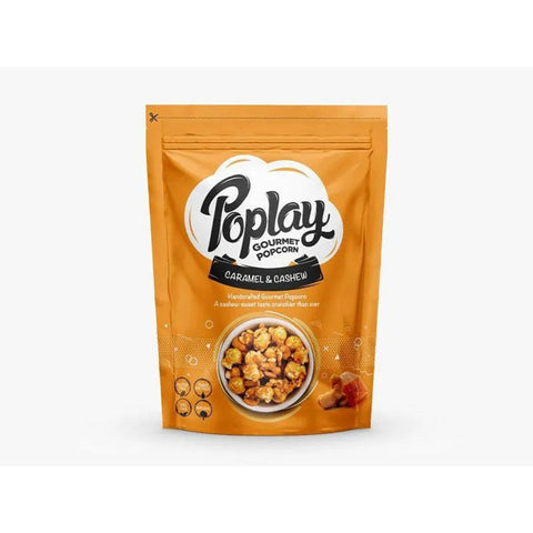 Poplay Popcorn Caramel & Cashew 100g - CAFELAX